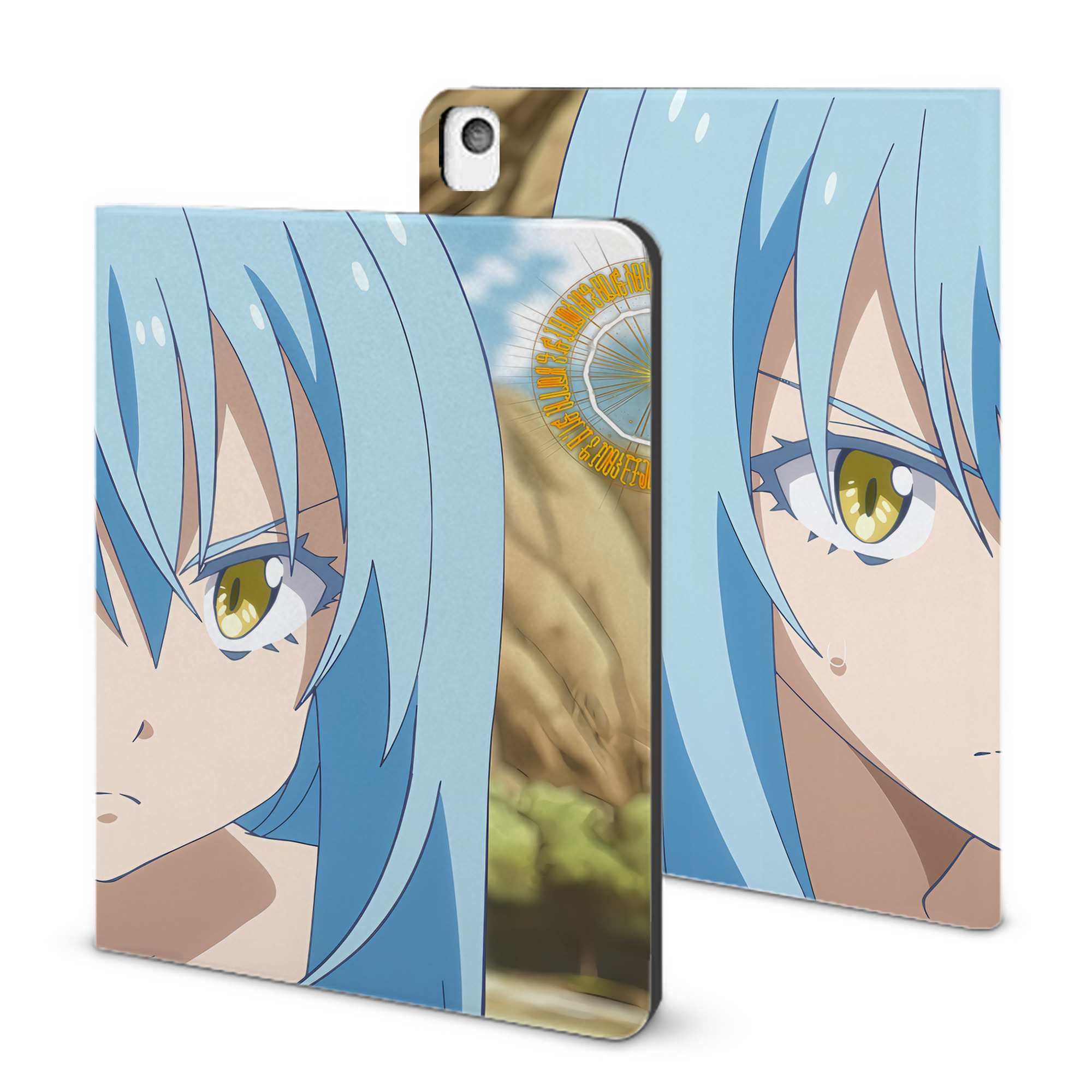 （画像用） 転スラ Regarding Reincarnated to Slime IPadケース ペンホルダー付き ブックスタイルデザイン